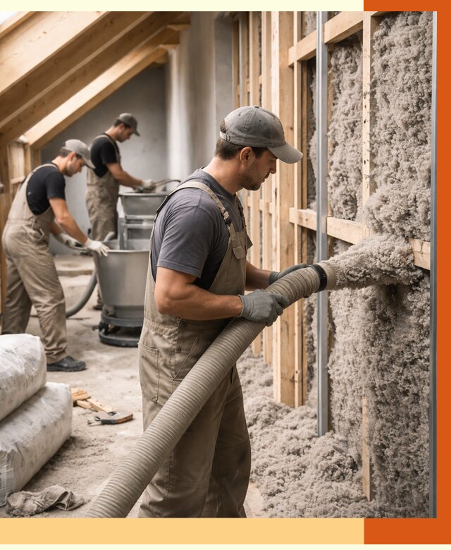 Утепление таунхауса эковатой в Кирове от 2236 руб./м² — монтаж и задувка | ТепломастерКро