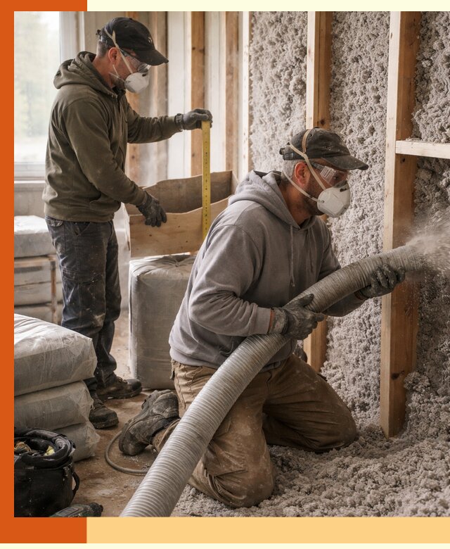 Утепление таунхауса эковатой в Кирове для максимально теплых стен