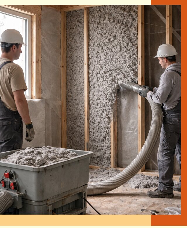 Утепление каркасного дома эковатой в Кирове от 1830 руб. | ТепломастерКро