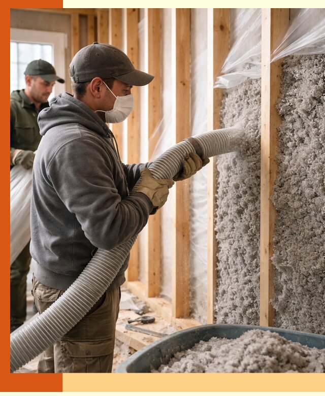 Утепление каркасного дома эковатой в Кирове — качественно и надолго