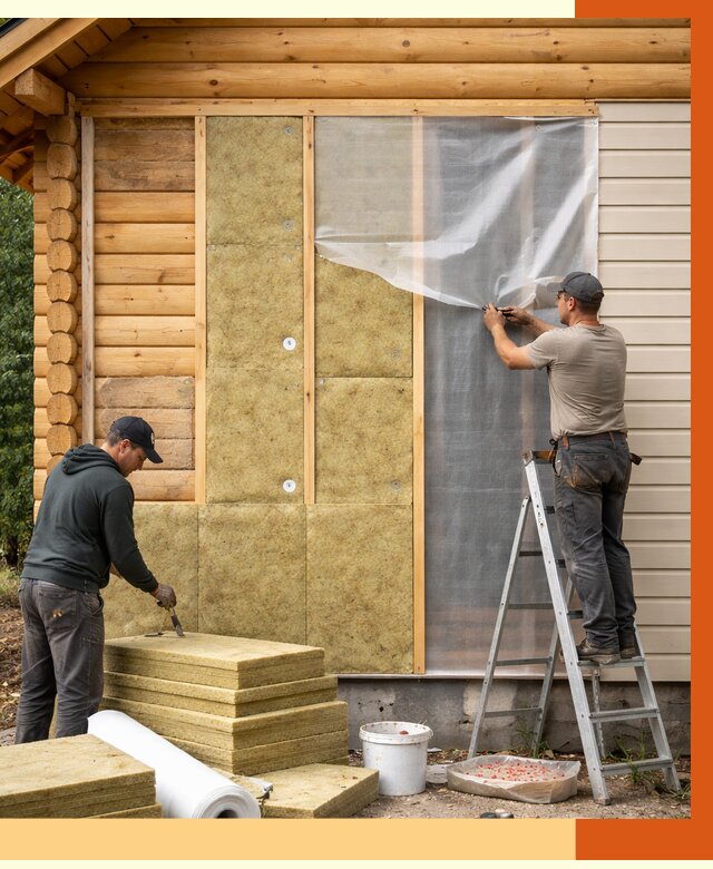 Утепление дома из бруса в Кирове от 3812 руб./м2 — работы под ключ | ТепломастерКро