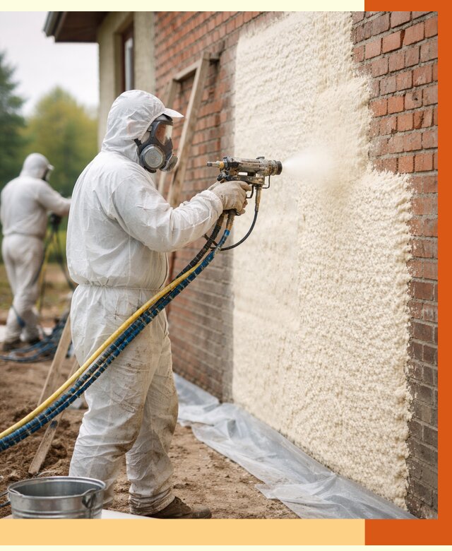 Утепление кирпичного дома ППУ в Кирове под ключ от 6607 руб. | ТепломастерКро