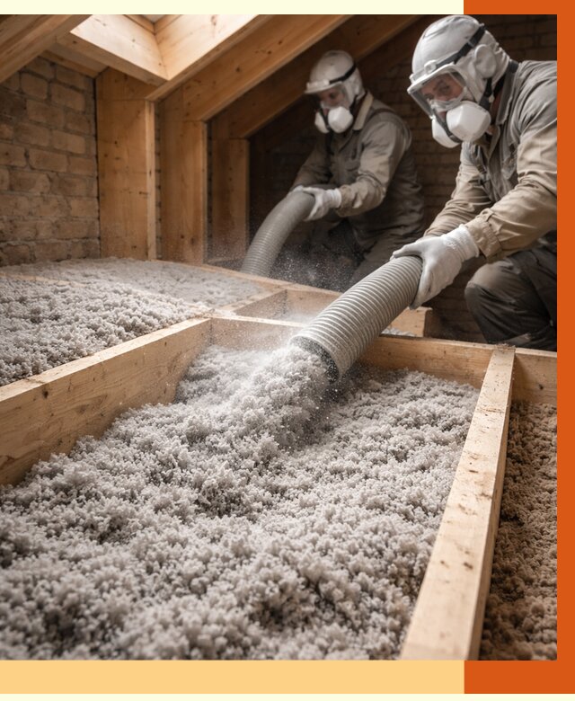 Утепление коттеджа эковатой в Кирове от 2541 руб./м² — комплексная задувка и монтаж | ТепломастерКро