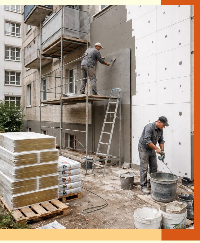 Утепление квартиры снаружи в Кирове от 6251 руб/м2 под ключ | ТепломастерКро