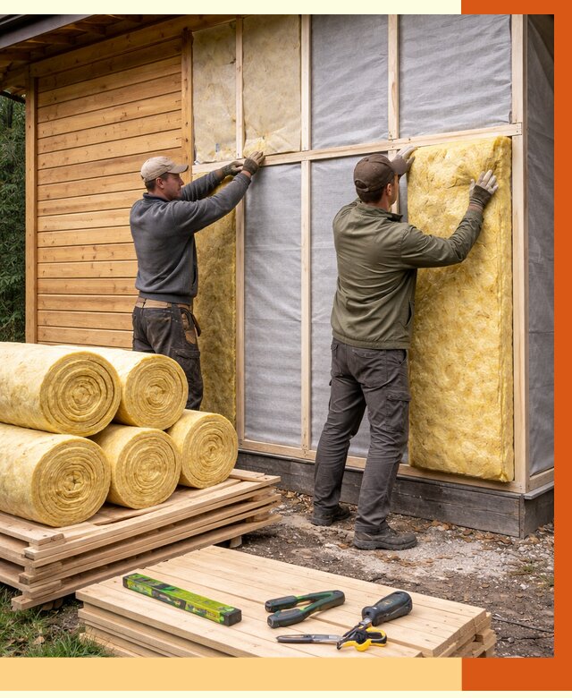 Утепление бани снаружи в Кирове от 86403 руб. под ключ | ТепломастерКро