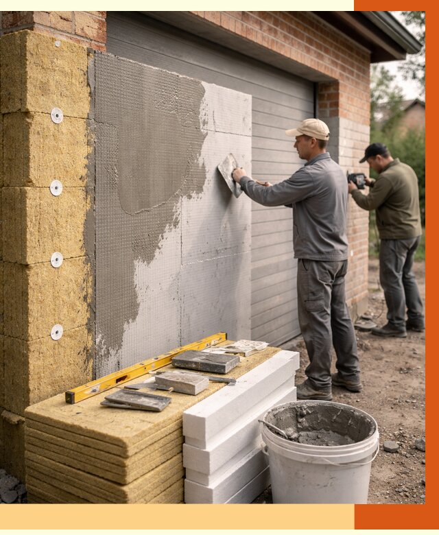 Утепление гаража снаружи в Кирове от 4269 руб. за м2 — наружное утепление под ключ | ТепломастерКро