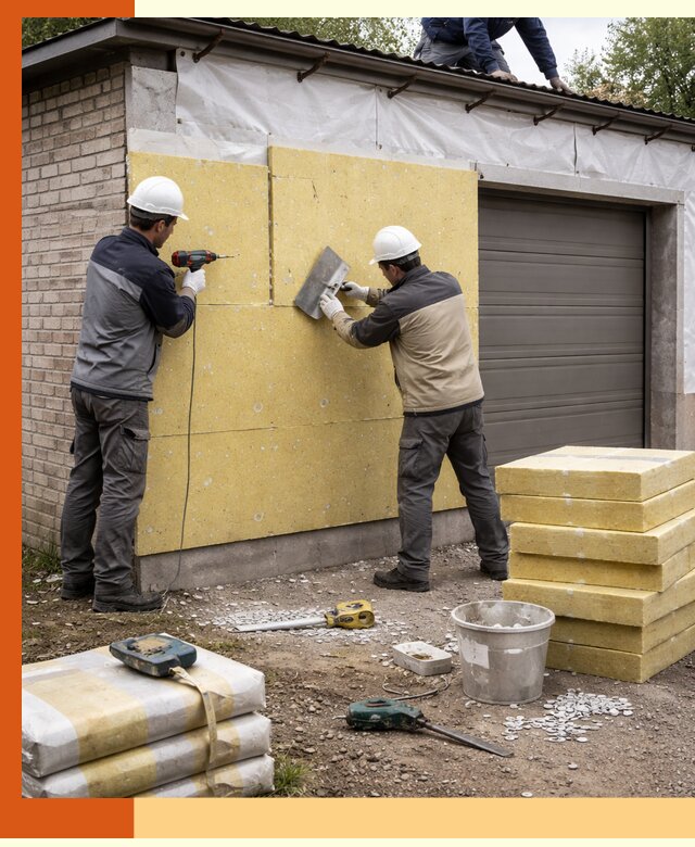 Утепление гаража снаружи в Кирове качественно и надёжно