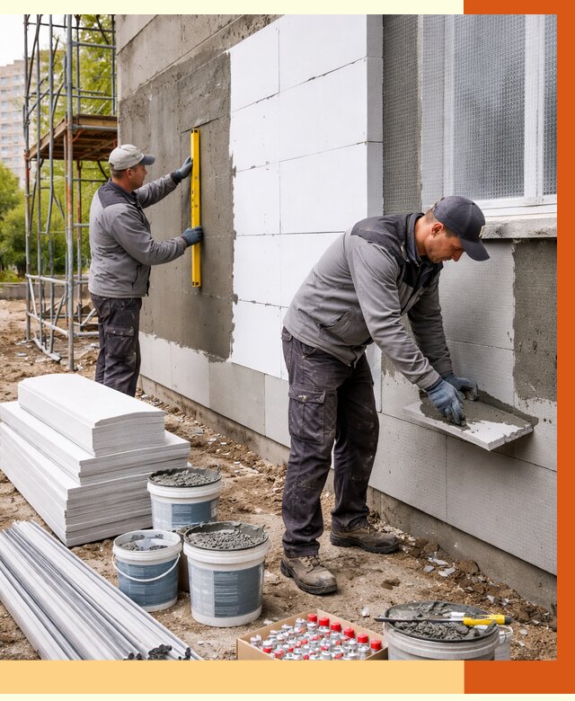 Утепление фасада и стен снаружи в Кирове от 4269 руб. | ТепломастерКро