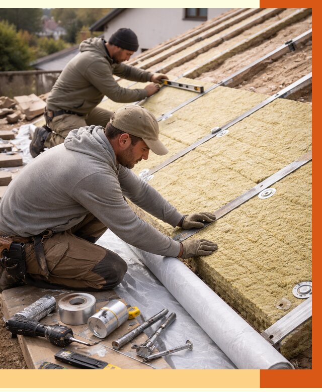 Утепление крыши снаружи в Кирове под ключ от 1220 руб./м2 | ТепломастерКро