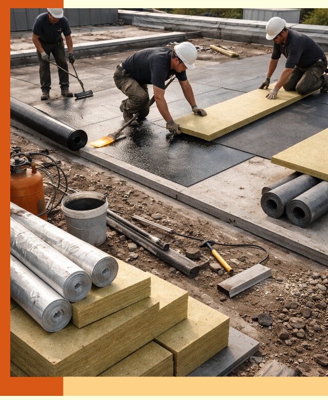 Утепление плоской крыши в Кирове — надежная теплоизоляция и герметизация