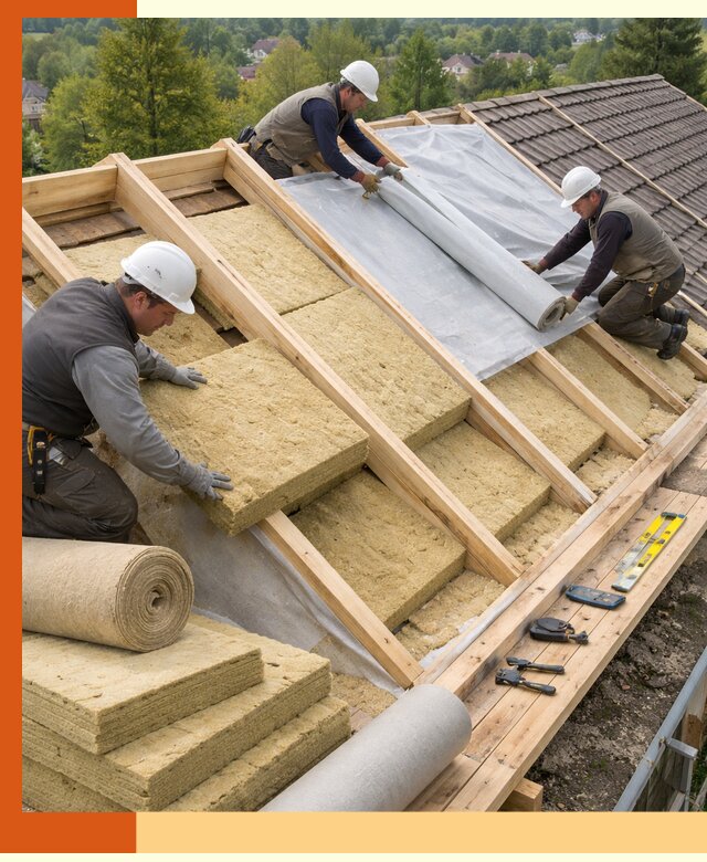 Утепление скатной крыши в Кирове качественно и надёжно