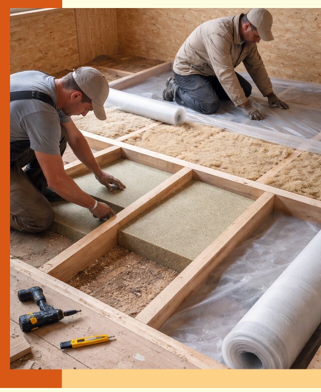 Профессиональное утепление деревянного пола в Кирове