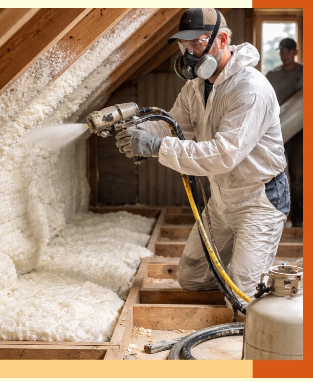 Утепление чердака ППУ в Кирове от 8762 руб./м2 — услуга под ключ | ТепломастерКро