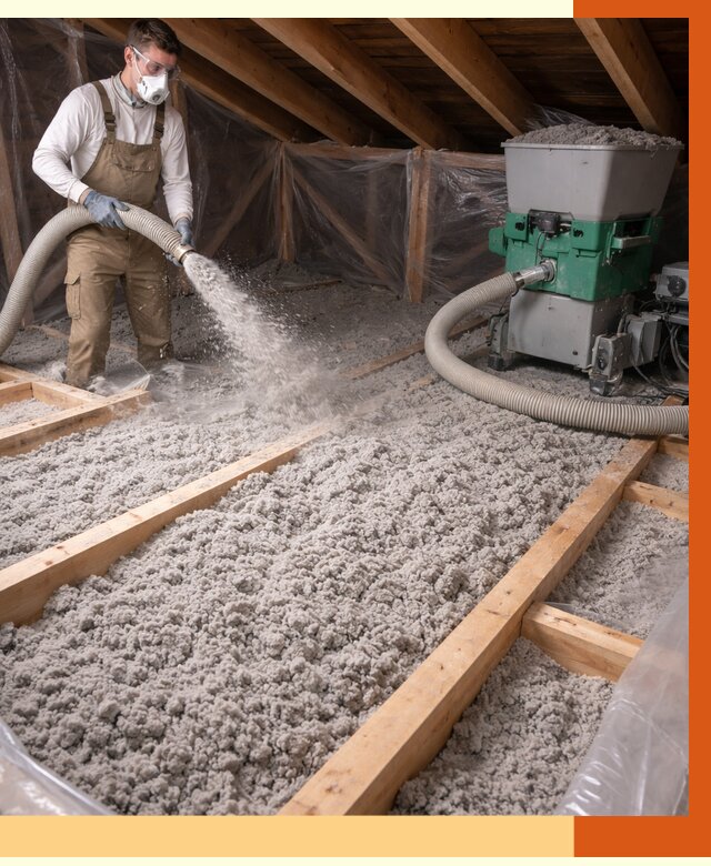 Утепление чердака эковатой в Кирове от 1474 руб/м2 — заказать у ТепломастерКро