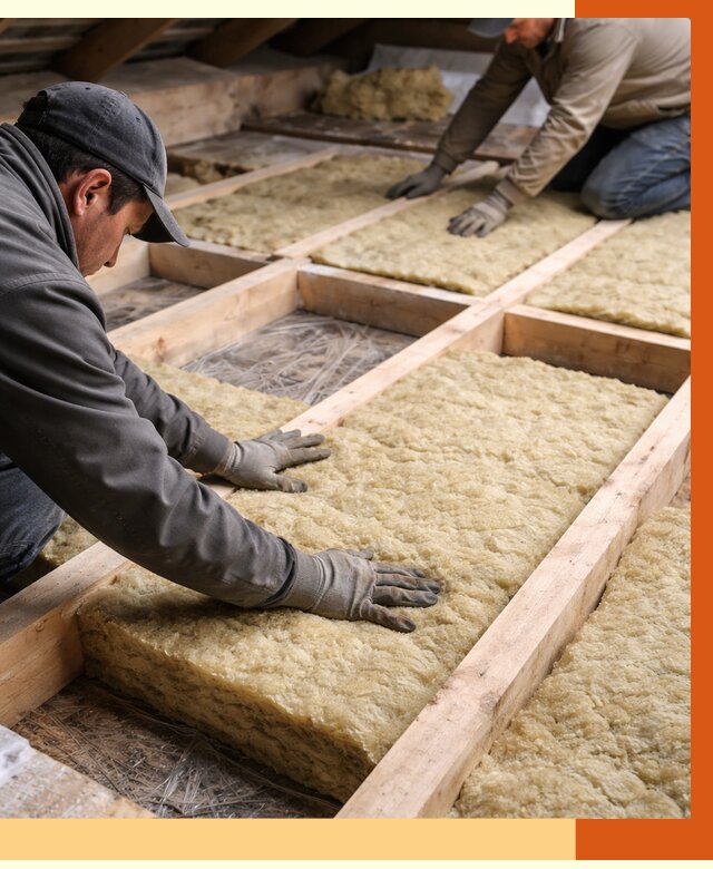 Утепление чердака минватой в Кирове от 3558 руб/м2 под ключ | ТепломастерКро