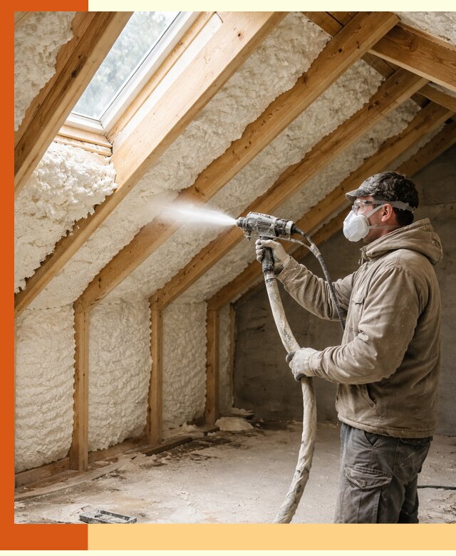 Утепление мансарды ППУ в Кирове быстро и надежно