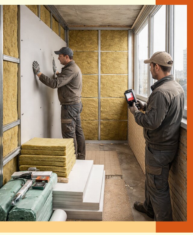 Утепление балкона в Кирове от 4574 руб. под ключ | ТепломастерКро