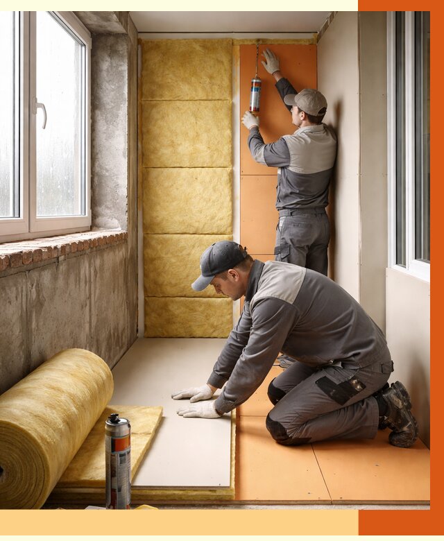 Утепление лоджии под ключ в Кирове от 6607 руб/м2 — комплексное решение | ТепломастерКро