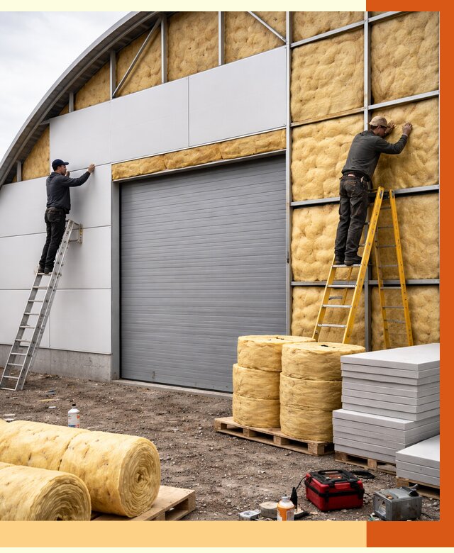 Утепление ангара пенополиуретаном в Кирове от 7319 руб./м² — комплекс от ТепломастерКро