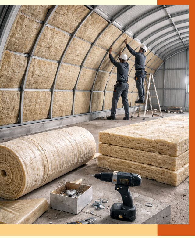 Утепление арочного ангара в Кирове от 3253 руб./м2 под ключ | ТепломастерКро