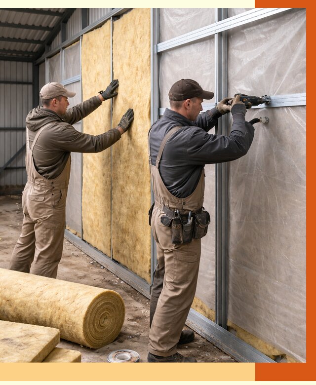 Утепление металлического ангара в Кирове от 4828 руб/м2 — услуги под ключ | ТепломастерКро