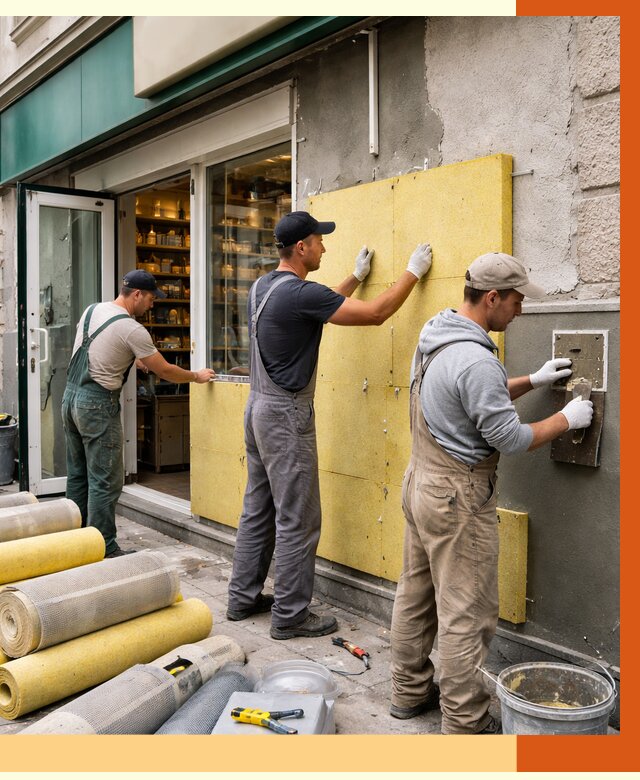 Утепление магазина в Кирове от 4574 руб/м2 — цена, стены и снаружи | ТепломастерКро