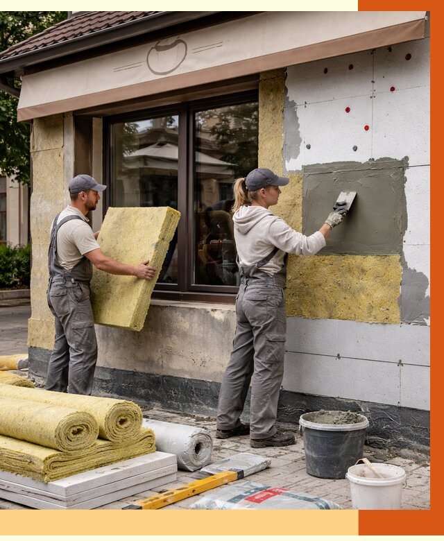 Утепление кафе в Кирове от 4269 руб/м2 — комплексно под ключ | ТепломастерКро