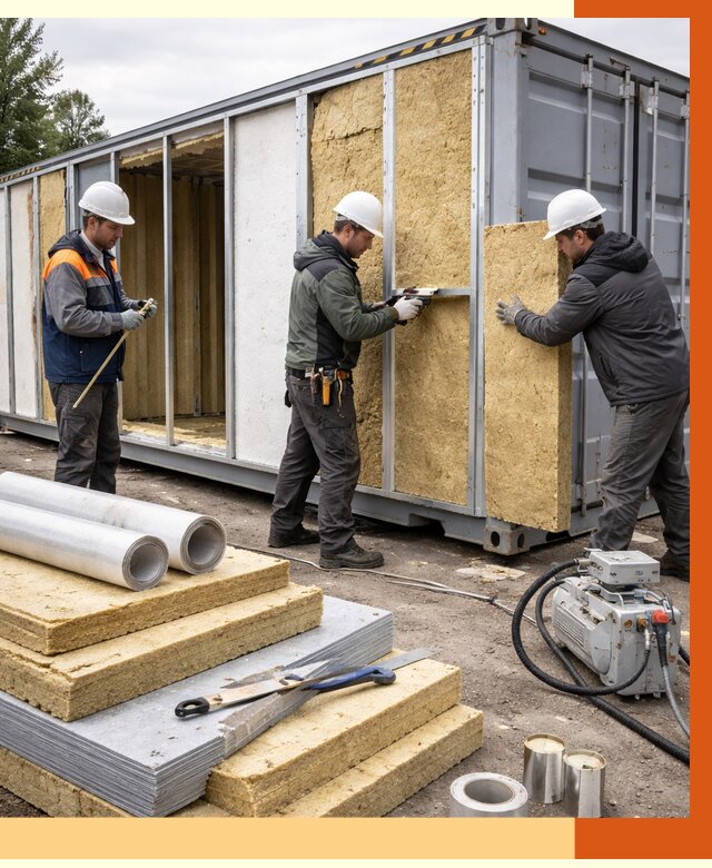 Утепление морского контейнера в Кирове от 3812 руб. под ключ | ТепломастерКро