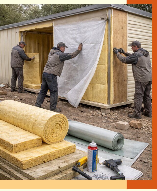 Утепление строительной бытовки в Кирове от 12706 руб. под ключ | ТепломастерКро