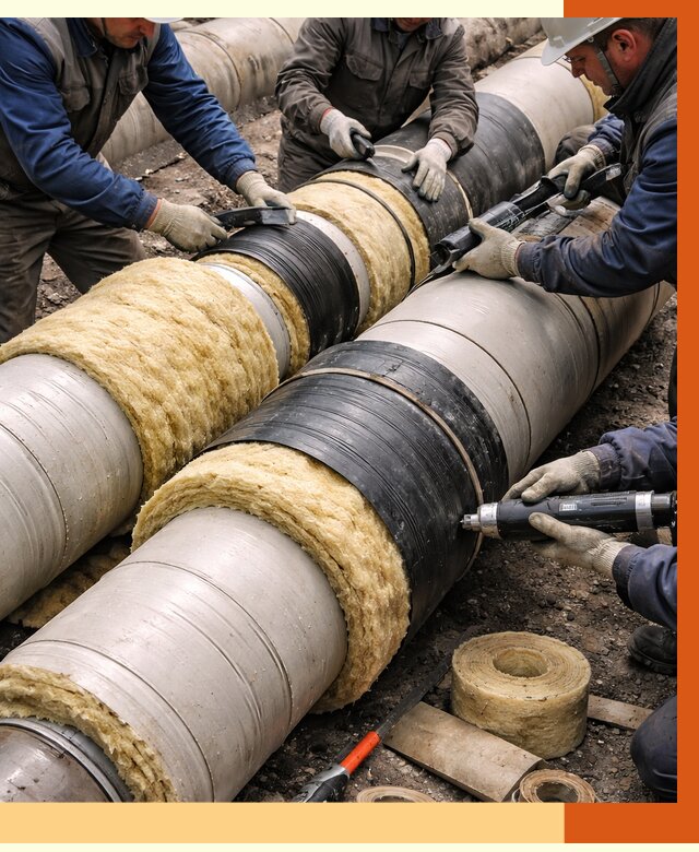 Утепление трубопровода в Кирове под ключ от 1881 руб. — надежно и выгодно | ТепломастерКро