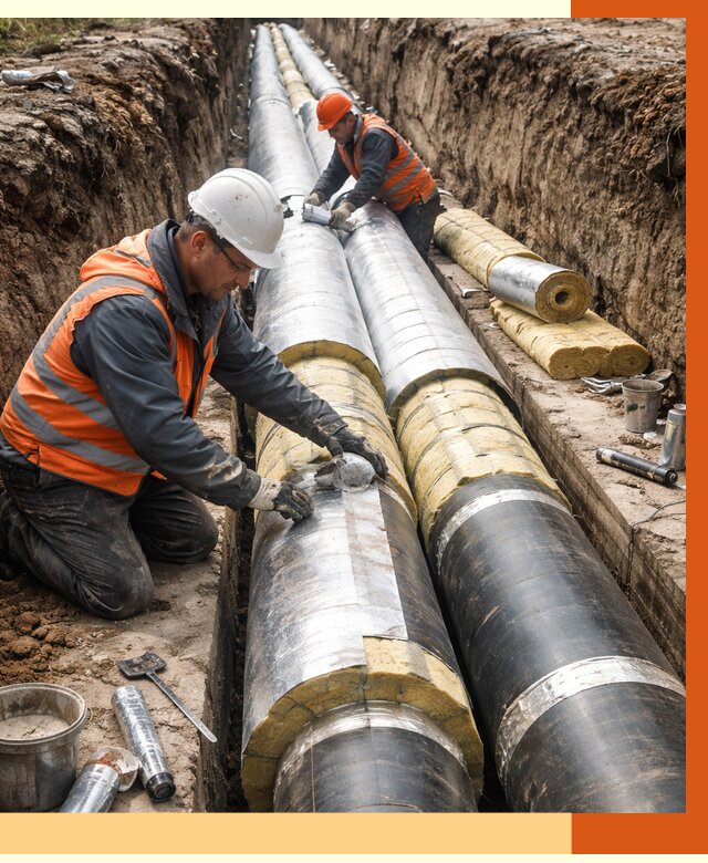 Утепление теплотрассы в Кирове от 4574 руб./м2 — ппу и комплексная изоляция | ТепломастерКро