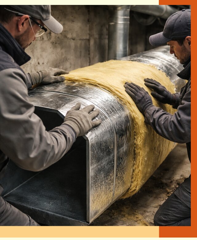 Утепление воздуховодов в Кирове от 4269 руб. — теплоизоляция вентиляции | ТепломастерКро