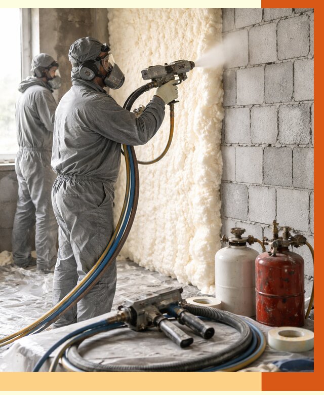 Утепление блочной стены ППУ в Кирове от 4320 руб./м² — ТепломастерКро