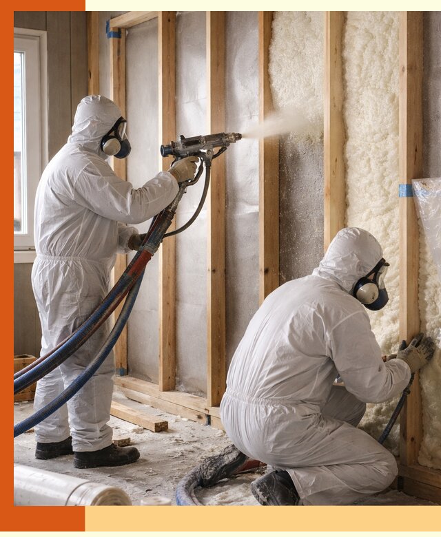 Утепление каркасной стены ППУ в Кирове для домов и коттеджей