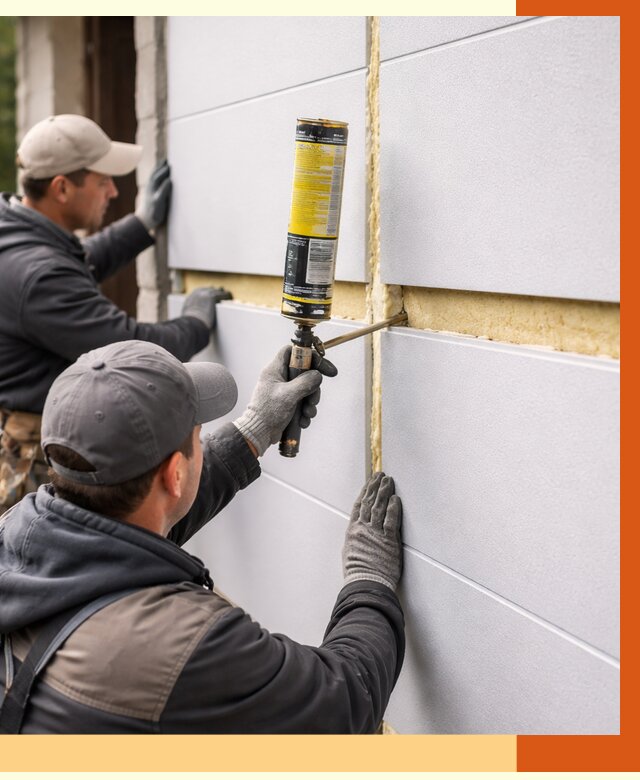 Утепление сэндвич панелей ППУ в Кирове от 4269 руб. за м2 | ТепломастерКро