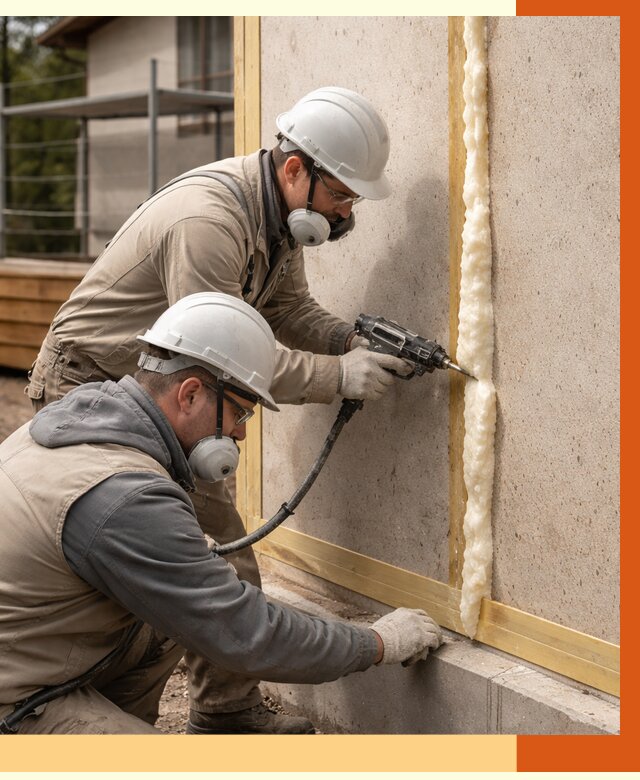 Утепление сип панелей ППУ в Кирове от 4879 руб. под ключ | ТепломастерКро