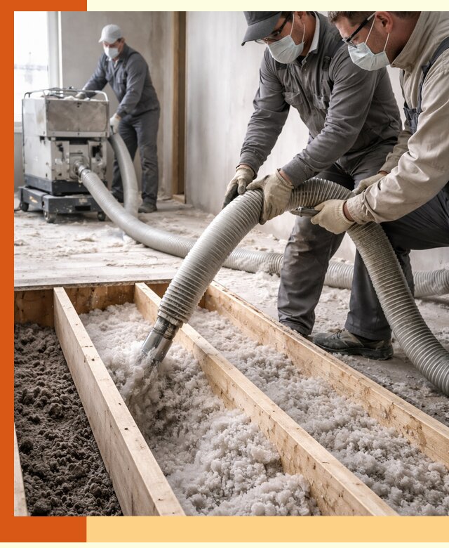 Заполнение полостей межэтажного перекрытия в Кирове эффективно и герметично