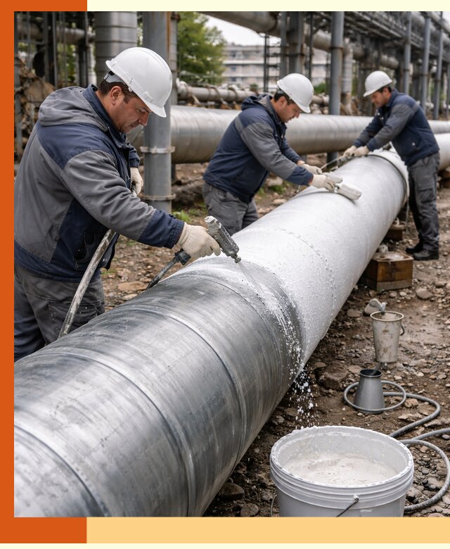 Утепление теплотрассы жидкой теплоизоляцией в Кирове