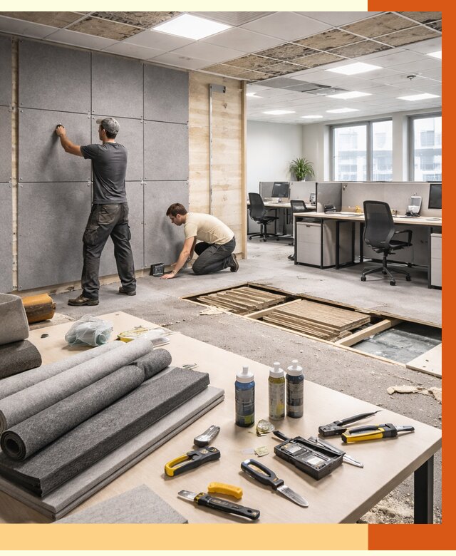 Профессиональная шумоизоляция офиса в Кирове от 6861 руб. за м2 | ТепломастерКро