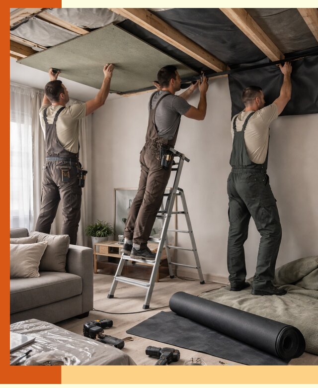 Шумоизоляция потолка в Кирове — профессиональное устранение шумов