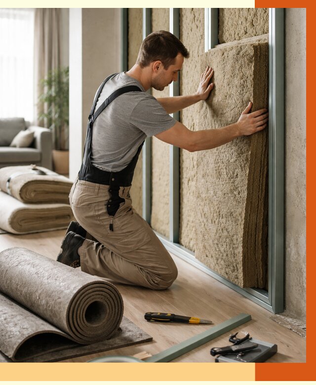 Шумоизоляция перегородок в Кирове от 1677 руб. за м2 — ТепломастерКро