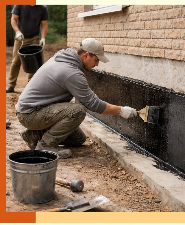 Гидроизоляция цоколя домов и зданий в Кирове эффективными методами