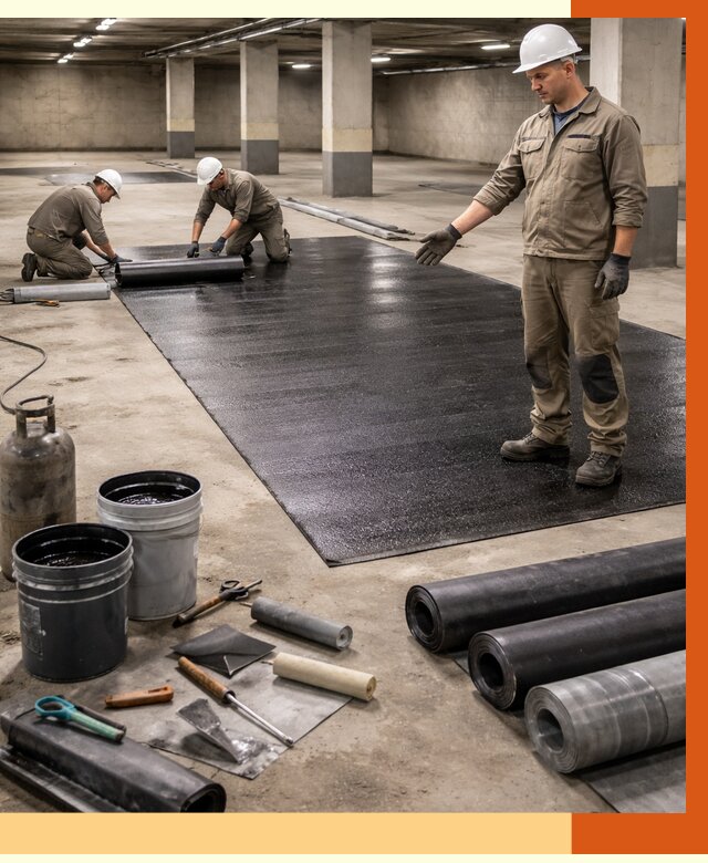 Гидроизоляция паркинга в Кирове от 1220 руб/м² — профессиональная защита | ТепломастерКро