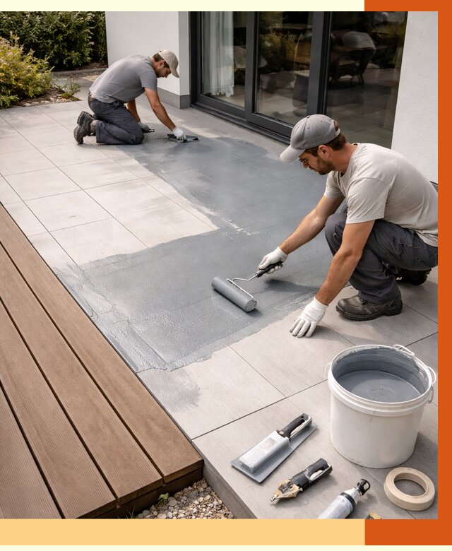 Гидроизоляция террасы в Кирове под ключ от 7624 руб./м² | ТепломастерКро