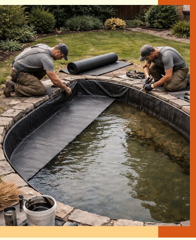 Гидроизоляция пруда в Кирове от 15248 руб. под ключ | ТепломастерКро профессионально