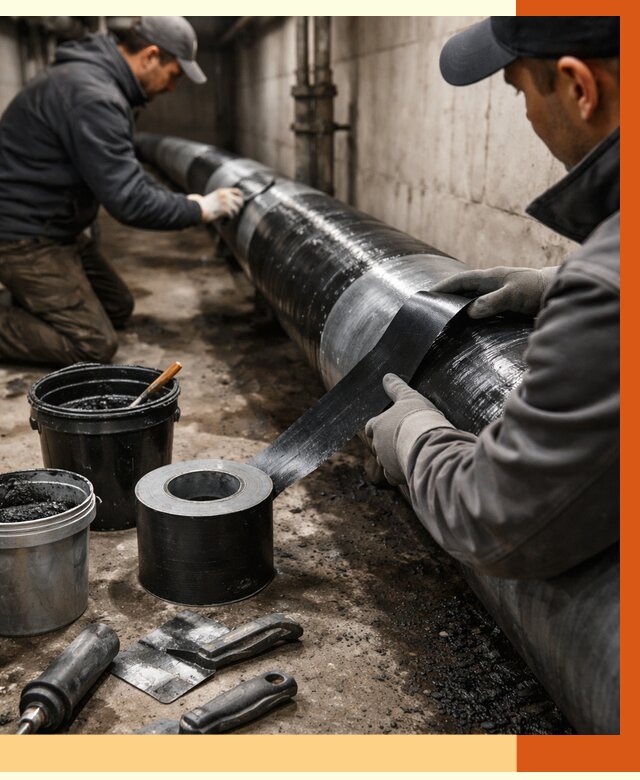 Гидроизоляция труб в Кирове от 2541 руб. — профессиональная герметизация | ТепломастерКро