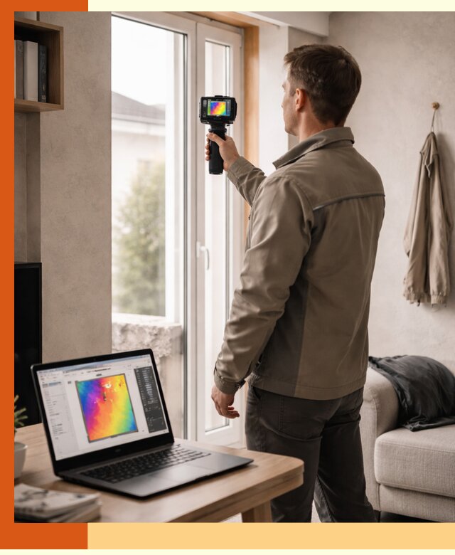 Тепловизионное обследование квартиры в Кирове для поиска утечек тепла