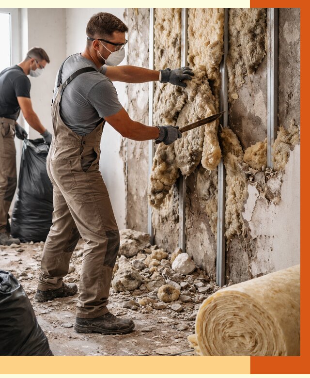 Демонтаж старого утеплителя в Кирове от 3558 руб. — работы под ключ | ТепломастерКро