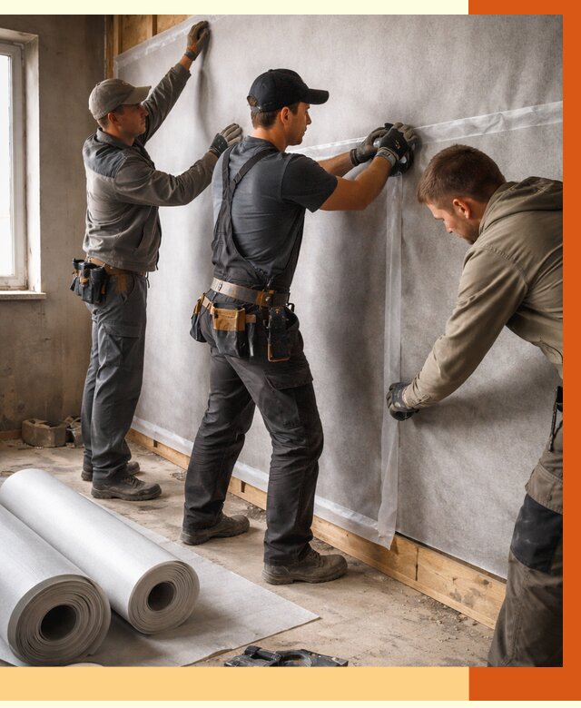 Монтаж ветроизоляции в Кирове от 4574 руб./м2 — профессионально | ТепломастерКро