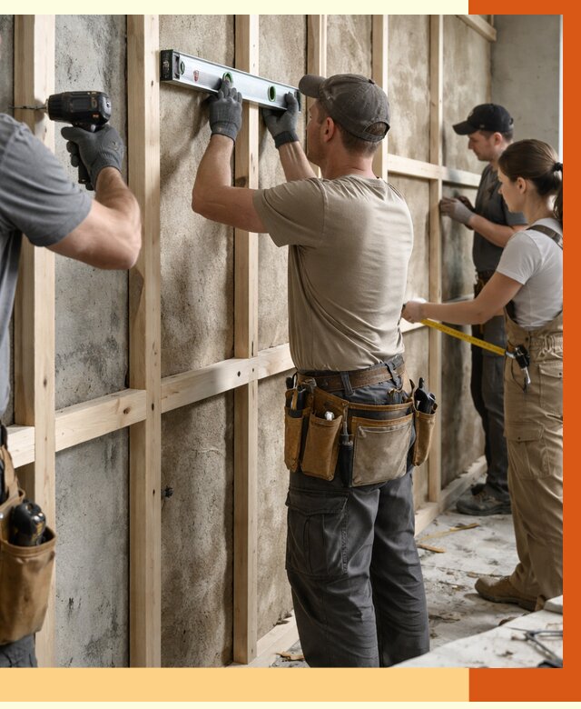 Монтаж обрешетки под утепление в Кирове от 1169 руб/м² | Заказать у ТепломастерКро